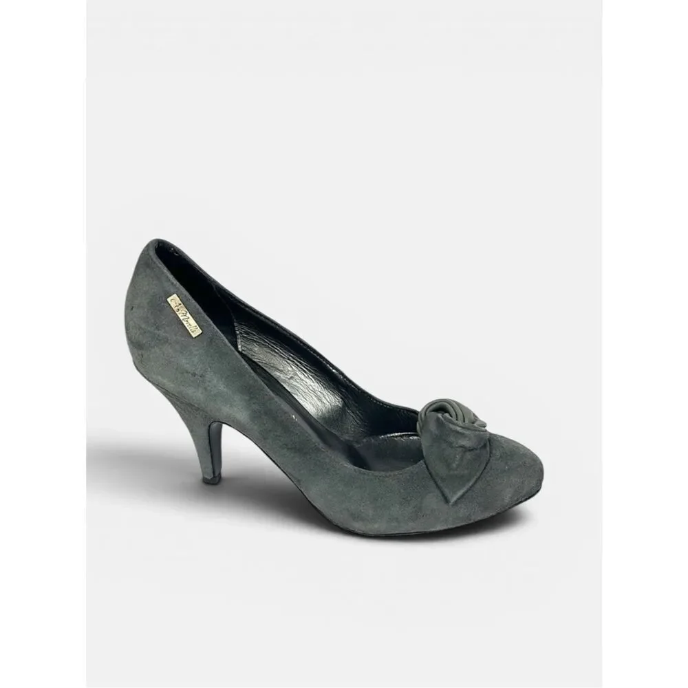 New Andrea Morelli Italy Gray Suede Pumps Heels EUR 36 US 6